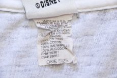 画像6: 90s USA製 Disneyディズニー ミッキー マウス 両面 染み込みプリント コットンTシャツ ボロ 白 (6)