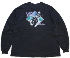 画像1: 90s Hanes RAMPART RANGE COLORADO モトクロス コットン 長袖Tシャツ 黒 XXL★特大 (1)