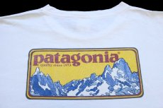 画像4: 00s patagoniaパタゴニア Beneficial T's ロゴ バックプリント オーガニックコットン 長袖Tシャツ 白 XL (4)