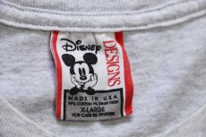 画像4: 90s USA製 Disneyディズニー ミッキー マウス Disneylandディズニーランド コットンTシャツ 杢ライトグレーXL (4)