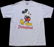 画像2: 90s USA製 Disneyディズニー ミッキー マウス Disneylandディズニーランド コットンTシャツ 杢ライトグレーXL (2)