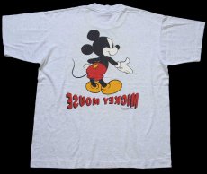 画像3: 90s USA製 Disneyディズニー MICKEY MOUSEミッキー マウス Florida 両面プリント Tシャツ 杢ライトグレー XL (3)