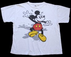 画像2: 90s Disneyディズニー ミッキー マウス コットンTシャツ 白 (2)