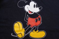 画像4: 80s USA製 Disneyディズニー ミッキー マウス コットンTシャツ 黒 (4)