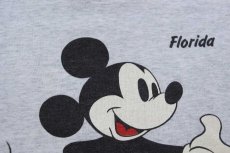 画像5: 90s USA製 Disneyディズニー MICKEY MOUSEミッキー マウス Florida 両面プリント Tシャツ 杢ライトグレー XL (5)