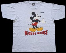 画像2: 90s USA製 Disneyディズニー MICKEY MOUSEミッキー マウス Florida 両面プリント Tシャツ 杢ライトグレー XL (2)