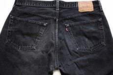 画像5: 90s USA製 Levi'sリーバイス 501 ブラック デニムパンツ w38 L32 (5)