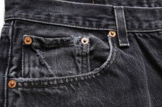 画像8: 90s USA製 Levi'sリーバイス 501 ブラック デニムパンツ w38 L32 (8)