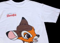 画像3: 90s WALT DISNEY CLASSIC ディズニー Bambiバンビ 両面プリント コットンTシャツ 白 (3)