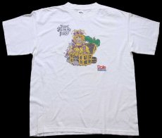 画像2: 90s USA製 MUPPET TREASURE ISLAND Miss Piggy ミスピギー Dole BANANAS ロゴ コットンTシャツ 白 XL (2)