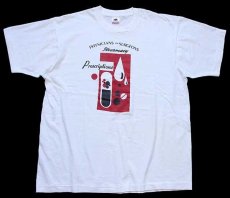 画像2: 90s USA製 PHYSICIANS AND SURGEONS Pharmacy Prescriptions アート コットンTシャツ 白 XL (2)