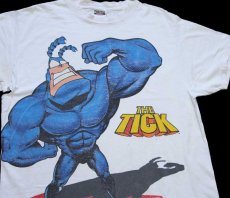 画像3: 90s THE TICK コットンTシャツ ボロ 白 L (3)