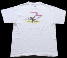 画像2: 90s USA製 Curious George おさるのジョージ コットンTシャツ 白 XL (2)