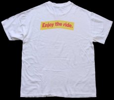 画像3: 90s Hanes NISSANニッサン Life is a journey. Enjoy the ride. 両面プリント コットンTシャツ 白 L (3)