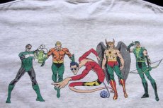 画像4: 90s USA製 DC COMICS スーパーマン バットマン キャラクター両面プリント コットンTシャツ 杢ライトグレー XL (4)