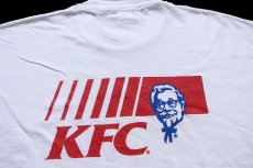 画像4: 90s USA製 SAVE THE BIG CHICKEN KFC ケンタッキーフライドチキン ロゴ 両面プリント コットンTシャツ 白 XL (4)