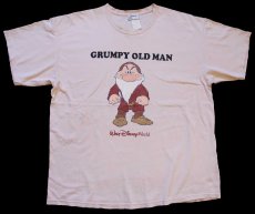 画像2: 00s Walt Disney World ディズニー GRUMPY OLD MAN 七人の小人 コットンTシャツ ベージュ XL (2)