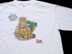 画像1: 90s USA製 MUPPET TREASURE ISLAND Miss Piggy ミスピギー Dole BANANAS ロゴ コットンTシャツ 白 XL (1)