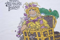 画像4: 90s USA製 MUPPET TREASURE ISLAND Miss Piggy ミスピギー Dole BANANAS ロゴ コットンTシャツ 白 XL (4)