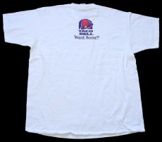 画像3: 90s Yo Quiero Taco Bell ! Want Some ? タコベル チワワ 両面プリント コットンTシャツ 白 XL (3)