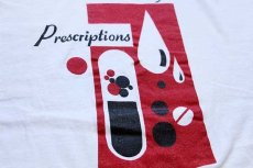 画像4: 90s USA製 PHYSICIANS AND SURGEONS Pharmacy Prescriptions アート コットンTシャツ 白 XL (4)