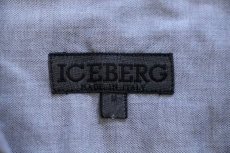 画像5: イタリア製 ICEBERG 無地 比翼 コットンシャツ グレー M (5)