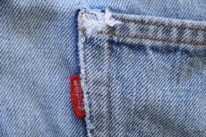 画像9: 70s USA製 Levi'sリーバイス 501 66後期 ダメージ リペア デニムパンツ ヒゲ w35 (9)