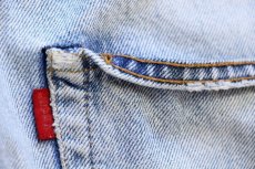 画像9: 80s USA製 Levi'sリーバイス 501 66後期 ダメージ リペア デニムパンツ w33 (9)