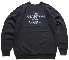 画像2: 80s USA製 The PHANTOM of the OPERA オペラ座の怪人 ミュージカル スウェット 黒 L (2)