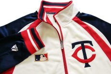 画像3: 00s Majestic THERMA BASE MLB Minnesota Twins アップリケ マルチカラー トラックジャケット L★ジャージ (3)