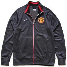 画像1: NIKEナイキ MANCHESTER UNITED マンチェスターユナイテッド パッチ付き トラックジャケット グレー M★ジャージ (1)