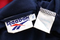 画像6: 90s Reebokリーボック ロゴ刺繍 マルチカラー 切り替え トラックジャケット 紺×赤×白 XL★ジャージ (6)