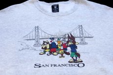 画像3: 90s USA製 WARNER BROS LOONEY TUNES ワイリーコヨーテ キャラクター SAN FRANCISCO スウェット 杢ライトグレー XL (3)