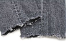 画像9: Levi'sリーバイス 501 S カットオフ ストレッチ 先染め ブラック デニムパンツ w32★SDP2874 (9)