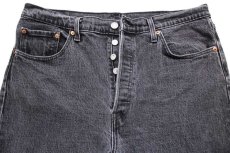 画像4: Levi'sリーバイス 501 S カットオフ ストレッチ 先染め ブラック デニムパンツ w32★SDP2874 (4)