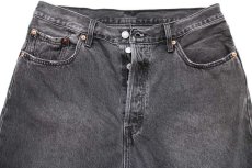 画像4: Levi'sリーバイス 501 カットオフ ブラック デニムパンツ フェード w32 L30★SDP2823 (4)