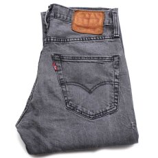 画像1: LEVI'Sリーバイス PREMIUM 501 BIGE ストレッチ ブラック デニムパンツ フェード w28 L32★SDP2904 (1)