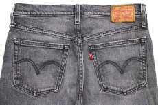 画像5: メキシコ製 Levi'sリーバイス 501 S USED加工 ストレッチ 先染め ブラック デニムパンツ w28 L32★SDP2905 (5)