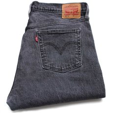 画像1: Levi'sリーバイス 501 S カットオフ ストレッチ 先染め ブラック デニムパンツ w32★SDP2874 (1)