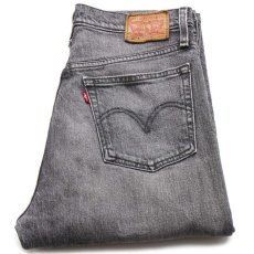 画像1: メキシコ製 Levi'sリーバイス 501 S USED加工 ストレッチ 先染め ブラック デニムパンツ w28 L32★SDP2905 (1)