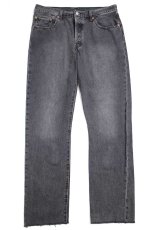 画像2: Levi'sリーバイス 501 カットオフ ブラック デニムパンツ フェード w32 L30★SDP2823 (2)