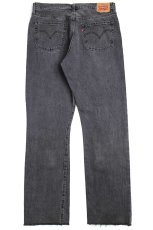 画像3: Levi'sリーバイス 501 カットオフ ブラック デニムパンツ フェード w32 L30★SDP2823 (3)