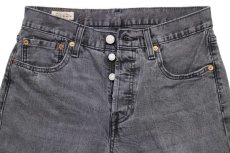 画像4: LEVI'Sリーバイス PREMIUM 501 BIGE ストレッチ ブラック デニムパンツ フェード w28 L32★SDP2904 (4)