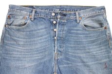 画像4: Levi'sリーバイス 501 USED加工 ペンキ飛び デニムパンツ w36 L32★SDP2839 (4)