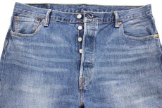 画像4: メキシコ製 Levi'sリーバイス 501 USED加工 ストレッチ デニムパンツ w36 L32★SDP2866 (4)