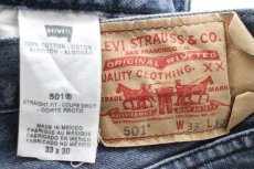 画像6: メキシコ製 Levi'sリーバイス 501 ダメージ ペンキ飛び 先染め ダークグレー デニムパンツ w33 L30★SDP2888 (6)