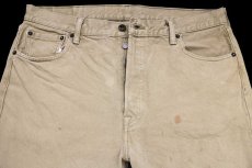 画像4: Levi'sリーバイス 501 ペンキ飛び 後染め カラーデニムパンツ グレーカーキ w36★SDP2815 (4)