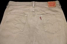 画像5: Levi'sリーバイス 501 ペンキ飛び 後染め カラーデニムパンツ グレーカーキ w36★SDP2815 (5)