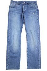 画像2: LEVI'Sリーバイス PREMIUM 501 BIGE ペンキ飛び ストレッチ デニムパンツ ヒゲ w30★SDP2880 (2)