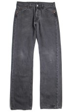 画像2: メキシコ製 Levi'sリーバイス 501 ブラック デニムパンツ フェード w29 L32★SDP2906 (2)